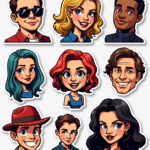 Pop Culture Parodies - Sticker Sheet v1